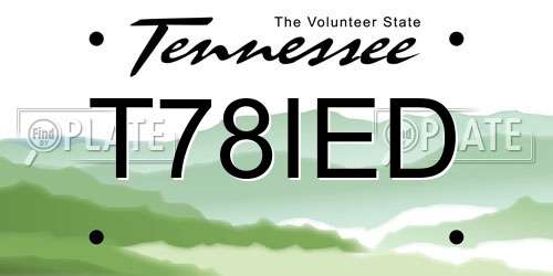 T78IED Tennessee License Plate