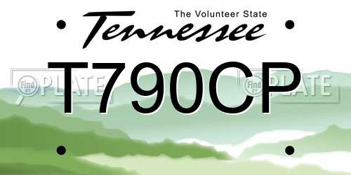 T790CP Tennessee License Plate
