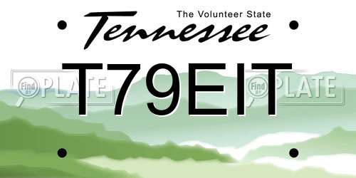 T79EIT Tennessee License Plate