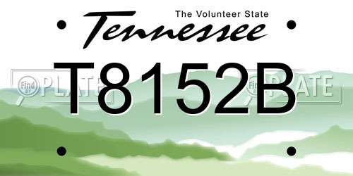 T8152B Tennessee License Plate