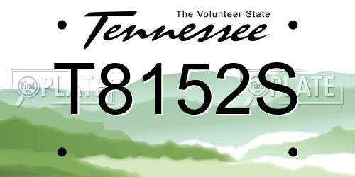 T8152S Tennessee License Plate