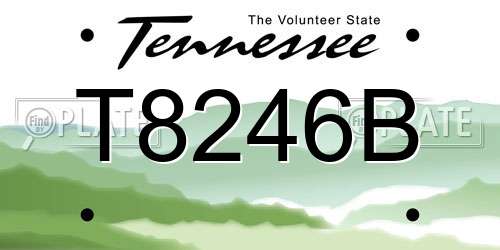 T8246B Tennessee License Plate