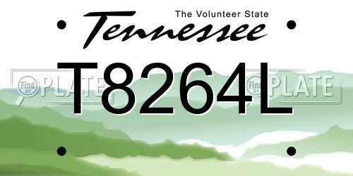 T8264L Tennessee License Plate