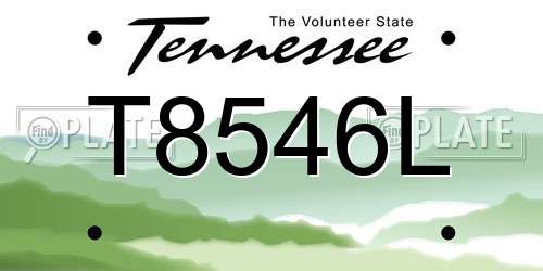 T8546L Tennessee License Plate