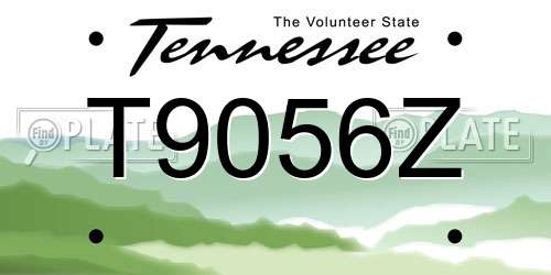 T9056Z Tennessee License Plate