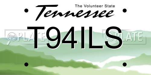 T94ILS Tennessee License Plate