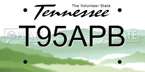 T95APB Tennessee License Plate