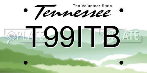 T99ITB Tennessee License Plate