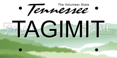 TAGIMIT Tennessee License Plate