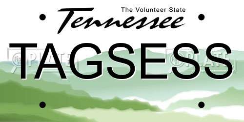 TAGSESS Tennessee License Plate