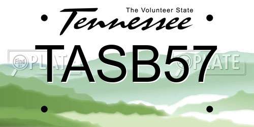 TASB57 Tennessee License Plate