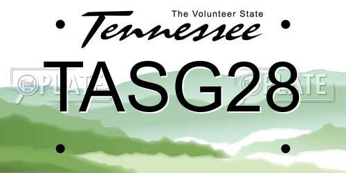 TASG28 Tennessee License Plate