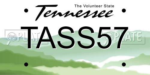 TASS57 Tennessee License Plate