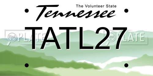 TATL27 Tennessee License Plate