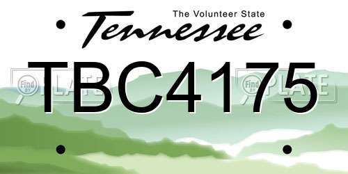 TBC4175 Tennessee License Plate