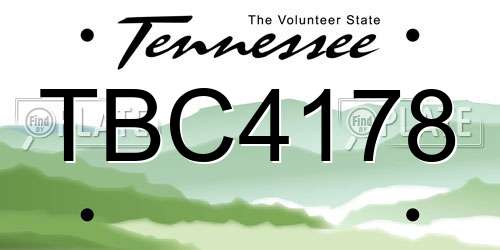 TBC4178 Tennessee License Plate