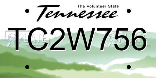 TC2W756 Tennessee License Plate
