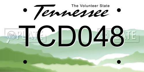 TCD048 Tennessee License Plate