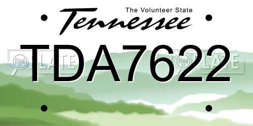 TDA7622 Tennessee License Plate