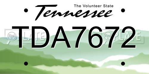 TDA7672 Tennessee License Plate