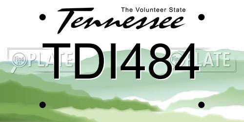TDI484 Tennessee License Plate