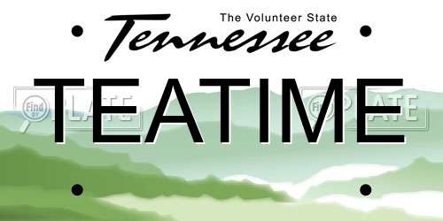 TEATIME Tennessee License Plate