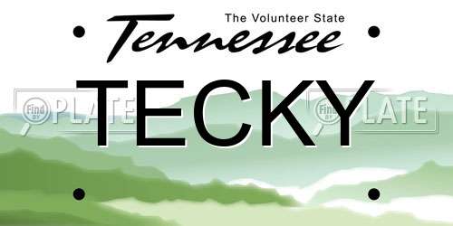 TECKY Tennessee License Plate