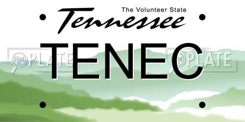 TENEC Tennessee License Plate