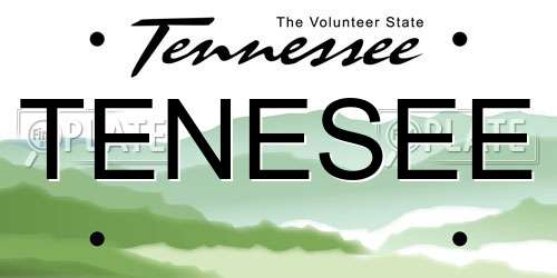 TENESEE Tennessee License Plate