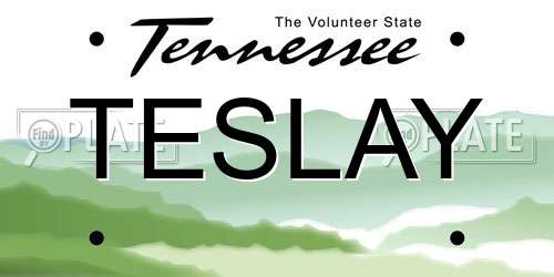 TESLAY Tennessee License Plate