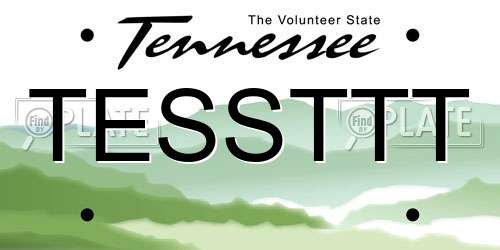 TESSTTT Tennessee License Plate