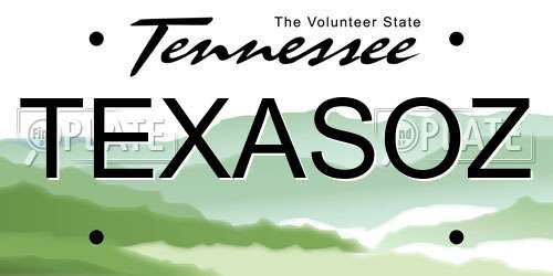 TEXASOZ Tennessee License Plate