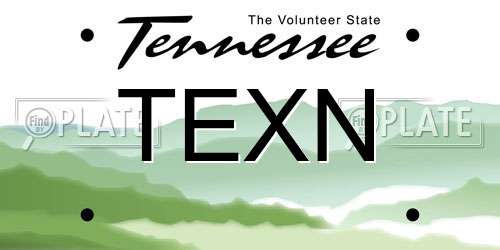 TEXN Tennessee License Plate