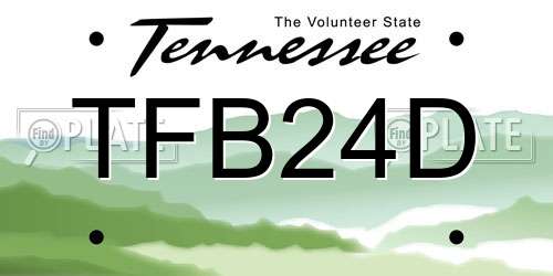 TFB24D Tennessee License Plate