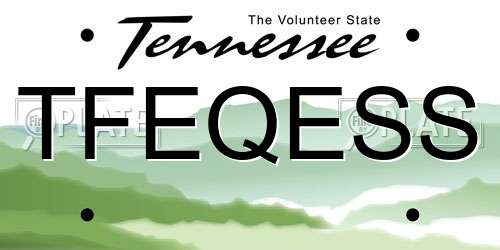 TFEQESS Tennessee License Plate