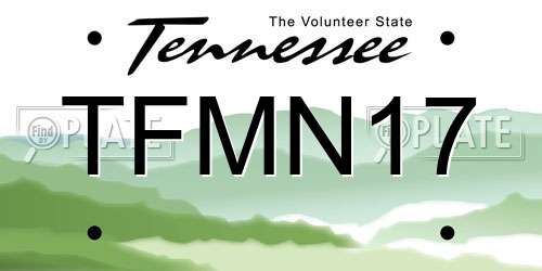 TFMN17 Tennessee License Plate