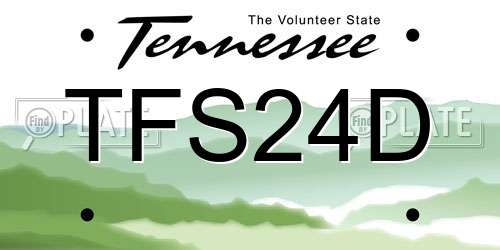 TFS24D Tennessee License Plate
