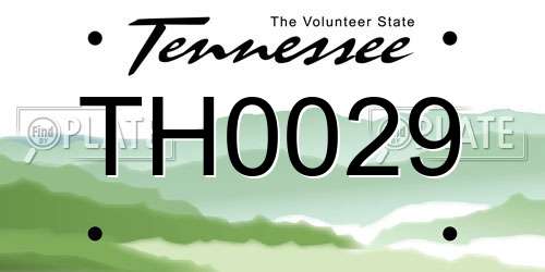 TH0029 Tennessee License Plate