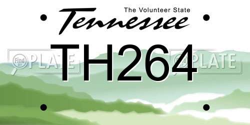 TH264 Tennessee License Plate