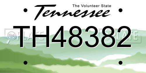 TH48382 Tennessee License Plate