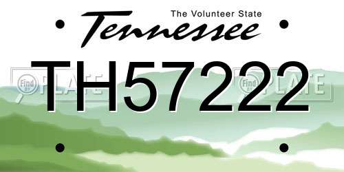 TH57222 Tennessee License Plate