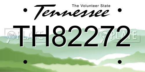 TH82272 Tennessee License Plate