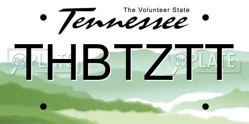THBTZTT Tennessee License Plate