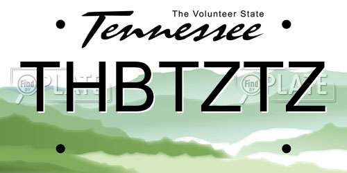 THBTZTZ Tennessee License Plate