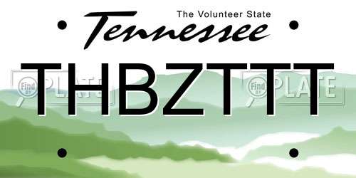 THBZTTT Tennessee License Plate