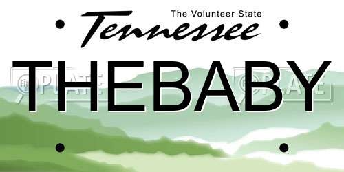 THEBABY Tennessee License Plate