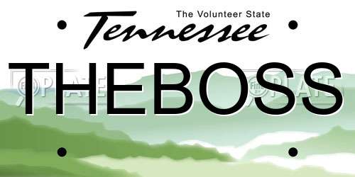 THEBOSS Tennessee License Plate