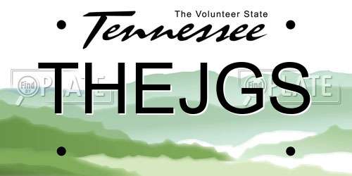 THEJGS Tennessee License Plate