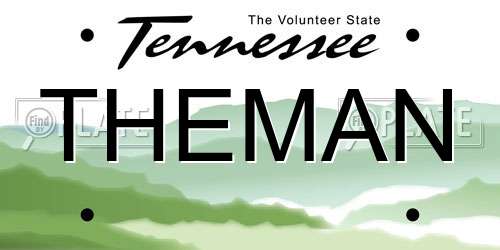 THEMAN Tennessee License Plate