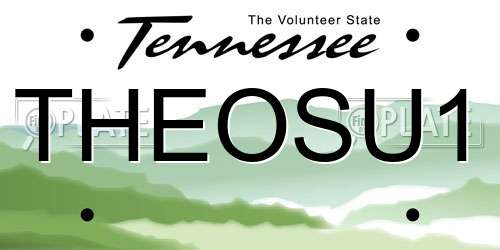 THEOSU1 Tennessee License Plate